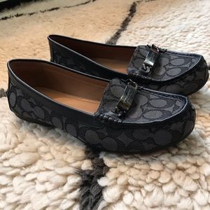 Coach loafers NWOT with coach print